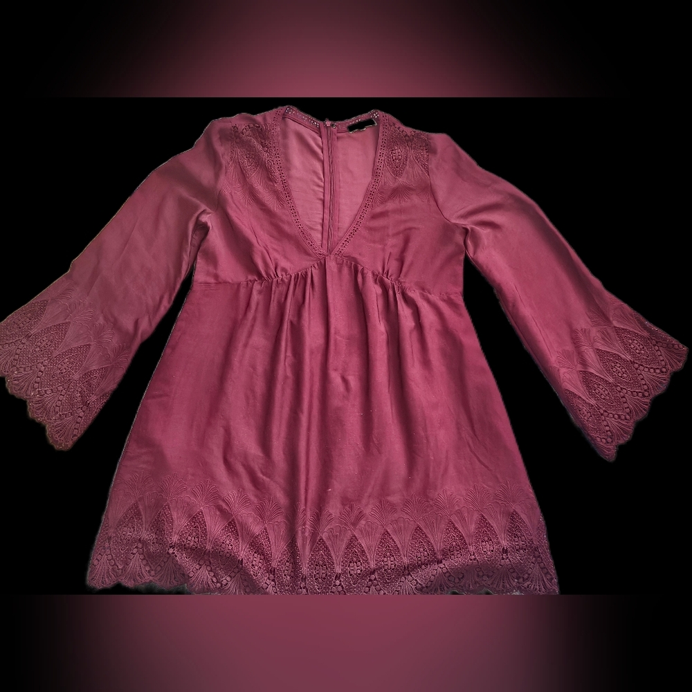 Honey Belle Mauve Lace Mini Dress